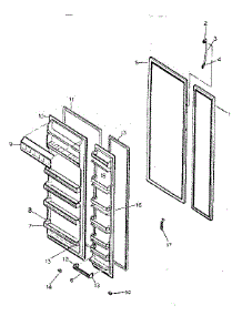 Door parts for Kenmore Refrigerator 253.8589120 (2538589120, 253 8589120) from AppliancePartsPros.com