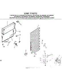 Unit Parts parts for Kenmore Refrigerator 253.8602502 (2538602502, 253 8602502) from AppliancePartsPros.com