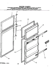 Door Parts parts for Kenmore Refrigerator 253.8602530 (2538602530, 253 8602530) from AppliancePartsPros.com