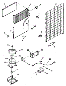 Unit parts for Kenmore Refrigerator 253.8604010 (2538604010, 253 8604010) from AppliancePartsPros.com