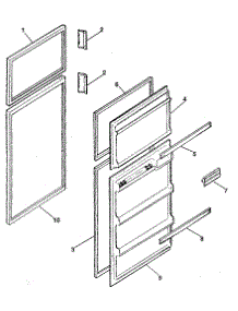 Door parts for Kenmore Refrigerator 253.8604010 (2538604010, 253 8604010) from AppliancePartsPros.com