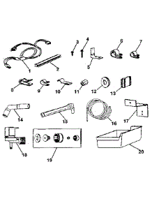 Ice Maker Installation parts for Kenmore Refrigerator 253.8604061 (2538604061, 253 8604061) from AppliancePartsPros.com