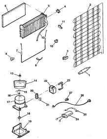 Unit parts for Kenmore Refrigerator 253.8604061 (2538604061, 253 8604061) from AppliancePartsPros.com