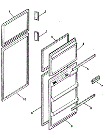 Door parts for Kenmore Refrigerator 253.8604091 (2538604091, 253 8604091) from AppliancePartsPros.com