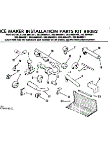 Ice Maker Installation Parts Kit No. 8082 parts for Kenmore Refrigerator 253.8604531 (2538604531, 253 8604531) from AppliancePartsPros.com