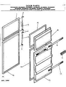 Door Parts parts for Kenmore Refrigerator 253.8604561 (2538604561, 253 8604561) from AppliancePartsPros.com