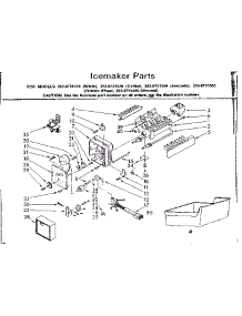 Icemaker Parts parts for Kenmore Refrigerator 253.8731310 (2538731310, 253 8731310) from AppliancePartsPros.com
