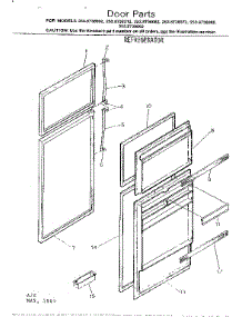 Door Parts parts for Kenmore Refrigerator 253.8738002 (2538738002, 253 8738002) from AppliancePartsPros.com