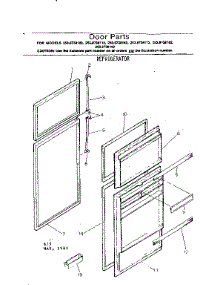 Door Parts parts for Kenmore Refrigerator 253.8738102 (2538738102, 253 8738102) from AppliancePartsPros.com