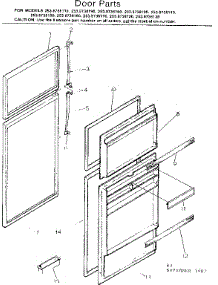 Door Parts parts for Kenmore Refrigerator 253.8738140 (2538738140, 253 8738140) from AppliancePartsPros.com