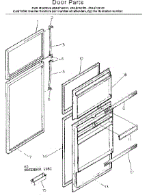 Door Parts parts for Kenmore Refrigerator 253.8738161 (2538738161, 253 8738161) from AppliancePartsPros.com