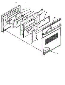Oven Door parts for Kenmore Range 665.4579391 (6654579391, 665 4579391) from AppliancePartsPros.com