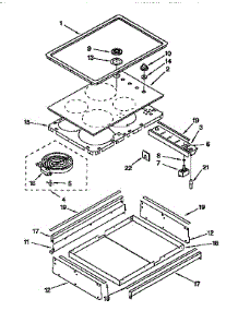 Cooktop parts for Kenmore Range 665.4579391 (6654579391, 665 4579391) from AppliancePartsPros.com