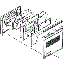 Oven Door parts for Kenmore Range 665.4579391 (6654579391, 665 4579391) from AppliancePartsPros.com