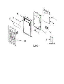 Control Panel parts for Kenmore Microwave 665.60612000 (66560612000, 665 60612000) from AppliancePartsPros.com