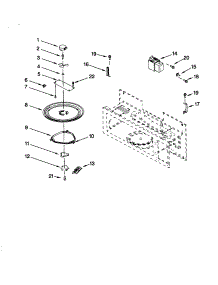 Magnetron And Turntable parts for Kenmore Microwave 665.60622000 (66560622000, 665 60622000) from AppliancePartsPros.com