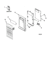 Control Panel parts for Kenmore Microwave 665.60629000 (66560629000, 665 60629000) from AppliancePartsPros.com