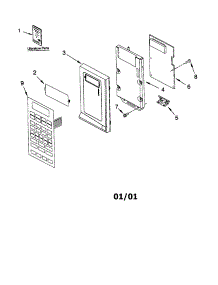Control Panel parts for Kenmore Microwave 665.60682000 (66560682000, 665 60682000) from AppliancePartsPros.com