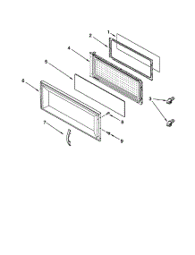 Door parts for Kenmore Microwave 665.61612100 (66561612100, 665 61612100) from AppliancePartsPros.com