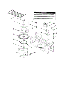 Magnetron And Turntable parts for Kenmore Microwave 665.61612101 (66561612101, 665 61612101) from AppliancePartsPros.com