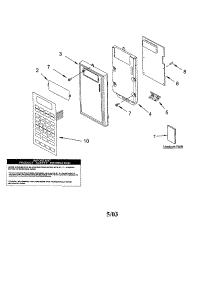 Control Panel parts for Kenmore Microwave 665.61612101 (66561612101, 665 61612101) from AppliancePartsPros.com