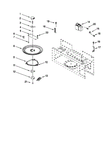 Magnetron And Turntable parts for Kenmore Microwave 665.61614100 (66561614100, 665 61614100) from AppliancePartsPros.com