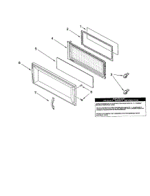 Door parts for Kenmore Microwave 665.61619101 (66561619101, 665 61619101) from AppliancePartsPros.com