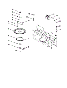 Magnetron And Turntable parts for Kenmore Microwave 665.61624100 (66561624100, 665 61624100) from AppliancePartsPros.com
