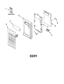 Control Panel parts for Kenmore Microwave 665.61632100 (66561632100, 665 61632100) from AppliancePartsPros.com