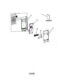 Control  Panel parts for Kenmore Microwave 665.61652100 (66561652100, 665 61652100) from AppliancePartsPros.com