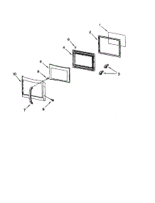 Door parts for Kenmore Microwave 665.61652100 (66561652100, 665 61652100) from AppliancePartsPros.com