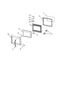 Door parts for Kenmore Microwave 665.61652102 (66561652102, 665 61652102) from AppliancePartsPros.com