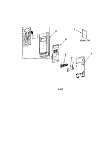 Control Panel parts for Kenmore Microwave 665.61654101 (66561654101, 665 61654101) from AppliancePartsPros.com