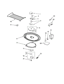 Magnetron And Turntable parts for Kenmore Microwave 665.61659101 (66561659101, 665 61659101) from AppliancePartsPros.com