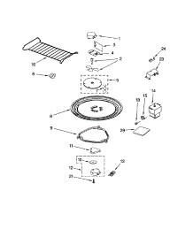 Magnetron And Turntable parts for Kenmore Microwave 665.61659102 (66561659102, 665 61659102) from AppliancePartsPros.com