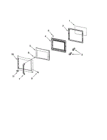 Door parts for Kenmore Microwave 665.61683101 (66561683101, 665 61683101) from AppliancePartsPros.com
