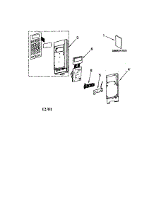 Control Panel parts for Kenmore Microwave 665.61684100 (66561684100, 665 61684100) from AppliancePartsPros.com