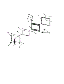 Door parts for Kenmore Microwave 665.61684102 (66561684102, 665 61684102) from AppliancePartsPros.com