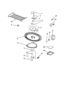 Magnetron And Turntable parts for Kenmore Microwave 665.61689102 (66561689102, 665 61689102) from AppliancePartsPros.com