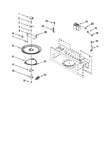 Magnetron And Turntable parts for Kenmore Microwave 665.61709100 (66561709100, 665 61709100) from AppliancePartsPros.com