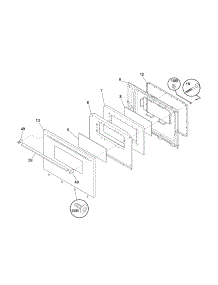 Door parts for Kenmore Range 790.91062603 (79091062603, 790 91062603) from AppliancePartsPros.com