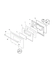 Door parts for Kenmore Range 790.91072602 (79091072602, 790 91072602) from AppliancePartsPros.com