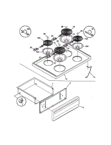 Top / Drawer parts for Kenmore Range 790.91106890 (79091106890, 790 91106890) from AppliancePartsPros.com