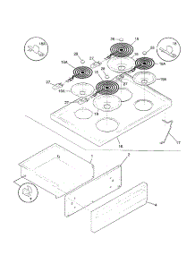 Top / Drawer parts for Kenmore Range 790.91106892 (79091106892, 790 91106892) from AppliancePartsPros.com