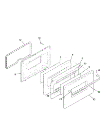 Door parts for Kenmore Range 790.91106892 (79091106892, 790 91106892) from AppliancePartsPros.com