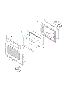Door parts for Kenmore Range 790.91313012 (79091313012, 790 91313012) from AppliancePartsPros.com