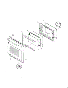 Door parts for Kenmore Range 790.91314011 (79091314011, 790 91314011) from AppliancePartsPros.com
