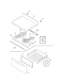 Top / Drawer parts for Kenmore Range 790.91314013 (79091314013, 790 91314013) from AppliancePartsPros.com