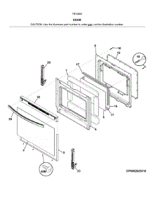 Door parts for Kenmore Range 790.92649810 (79092649810, 790 92649810) from AppliancePartsPros.com