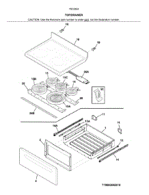 Top / Drawer parts for Kenmore Range 790.92649810 (79092649810, 790 92649810) from AppliancePartsPros.com